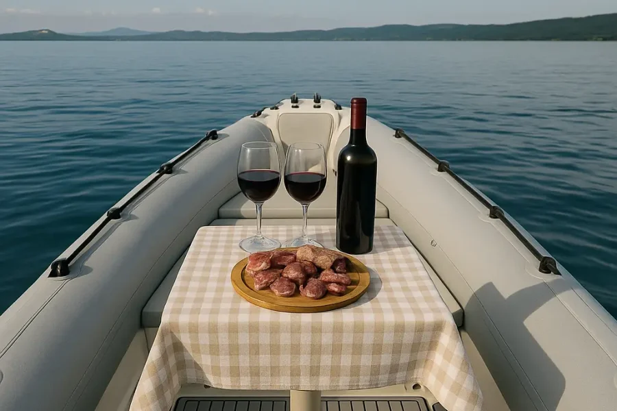 aperitivo in barca lago di bolsena